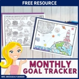 Monthly Goal Tracker Coloring Pages | Science Theme