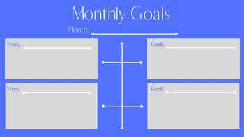 Preview of Monthly Goals Map (PDF)