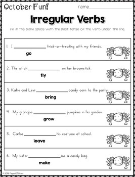 grammar worksheets for october 2nd 3rd grade distance learning