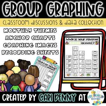 Preview of Monthly Group Graphing Math Activities | Community Building | *YEAR LONG BUNDLE*