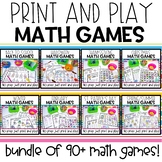 Monthly Math Games BUNDLE | Math Center Games | First Grad