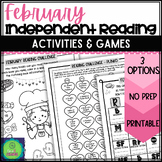 February Reading Log Bingo 3rd 4th 5th Grade Independent R