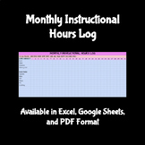 Monthly Instructional Hours Log