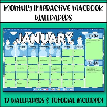 Preview of Monthly Interactive MacBook Wallpapers-Set 2