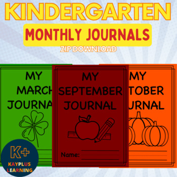 Preview of Kindergarten Monthly Writing Journal Covers