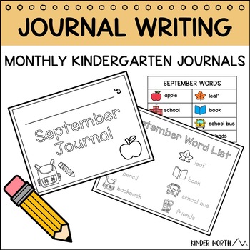 Monthly Journal Writing Booklet by Kinder North | TPT