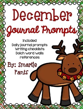 Monthly Journal Writing Prompts- December by Smartie Pants | TPT