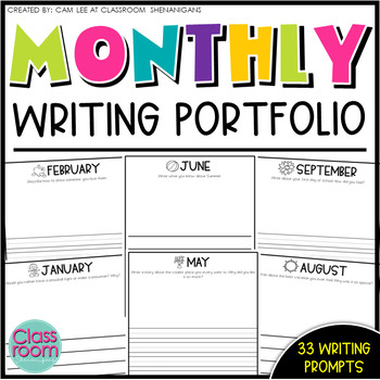 Elementary Monthly Journal Writing Portfolio for Grades K-2 | TpT