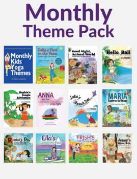 Preview of Monthly Kids Yoga Themes Pack