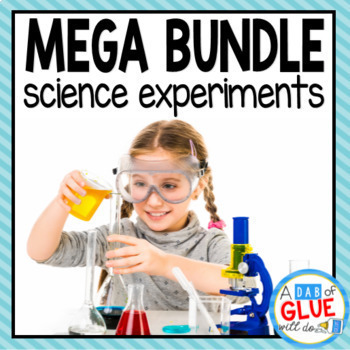 Preview of Easy Science Experiments & Science Experiment Worksheet Yearlong Bundle