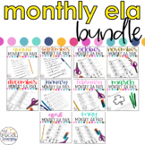 Monthly Language Arts Printables for Special Education BUNDLE
