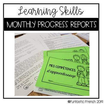 Preview of Monthly Learning Skills Progress Report Booklet