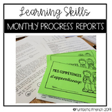 Monthly Learning Skills Progress Report Booklet