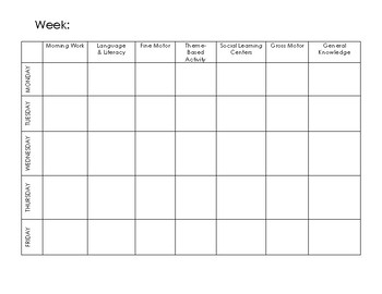 Editable Monthly Lesson Plan Template