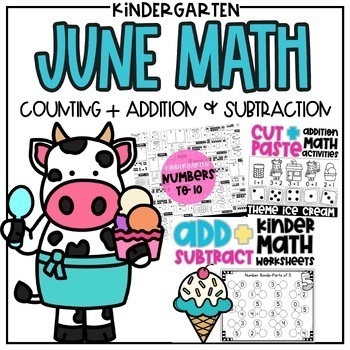Preview of Monthly Themed Kindergarten Math: June