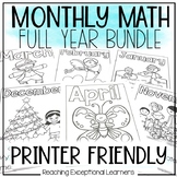 Monthly Math for Special Education Full Year Bundle