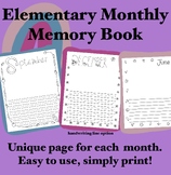 Monthly Memory Book Pages