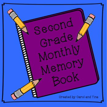 Preview of Second Grade Monthly Memory Book