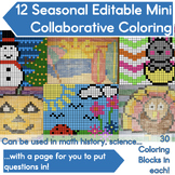 Monthly Mini Collaborative Mystery Coloring Posters & Bull
