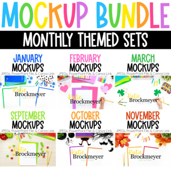 Preview of Monthly Mockups Bundle | Holiday Seller Photos