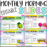 Monthly Morning Google Slides - EDITABLE