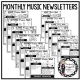 Monthly Music & General Classroom Newsletters