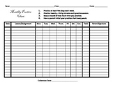 Monthly Music Practice Log - Chart Your Progress!
