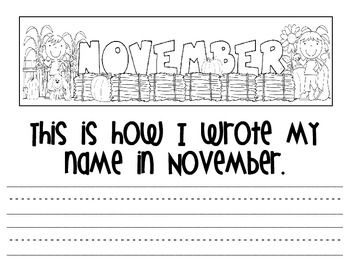 Monthly Name Writing by Hill's Heroes | TPT
