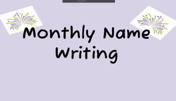 Preview of Monthly Name Writing