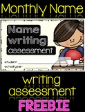 Monthly Name Writing Assessment {FREEBIE}
