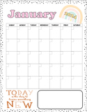 Boho Monthly Newsletter And Calendar Template Editable