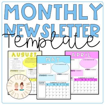 Preview of Monthly Newsletter Template