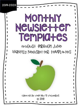 Preview of Monthly Newsletter Templates