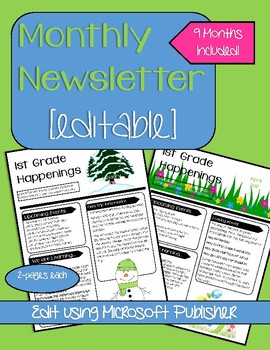 Microsoft Publisher Newsletter Worksheets Teaching Resources Tpt