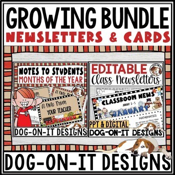 Preview of Monthly Newsletter and Notes from the Teacher Growing Bundle