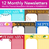 Newsletter Templates - 12 Editable Monthly Newsletters
