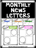 BACK TO SCHOOL Monthly Newsletters for the Classroom