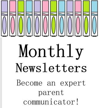 Preview of Monthly Newsletters Editable Template