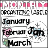 Monthly Bin Labels for Classroom Organization