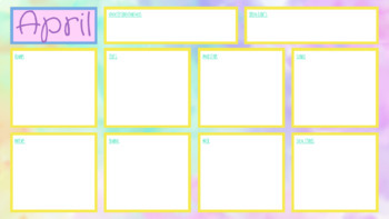 Preview of Monthly Pacing Planner WATERCOLOR THEME  | #BTS21