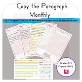 Copy the Paragraph for Older Elementary Students, Adaptive