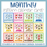 Monthly Pattern Calendar Set for the Year BUNDLE