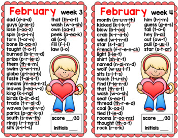 Preview of Monthly Phoneme Segmentation Practice