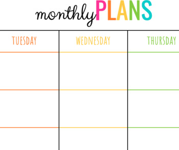 Monthly Plans Google Drive Template by Miss Lank | TPT