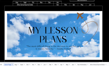 Preview of Monthly Planner_My Agenda - Sky and Planes