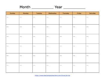 Monthly Planner Sheet Blank (Portrait and Landscape) by JD Vila | TPT