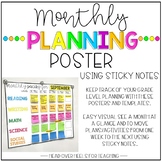Monthly Planning Posters Using Sticky Notes