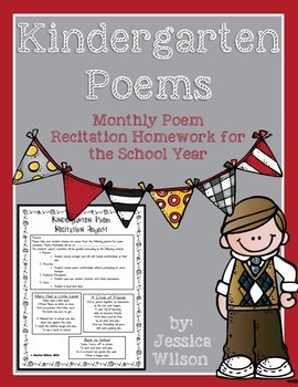 Preview of Monthly Poem Recitation for Kindergarten