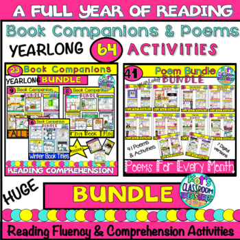 Preview of Themed Poems And Book Activity BUNDLE: Full Year of Activities