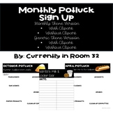 Monthly Potluck Sign Up Version 2